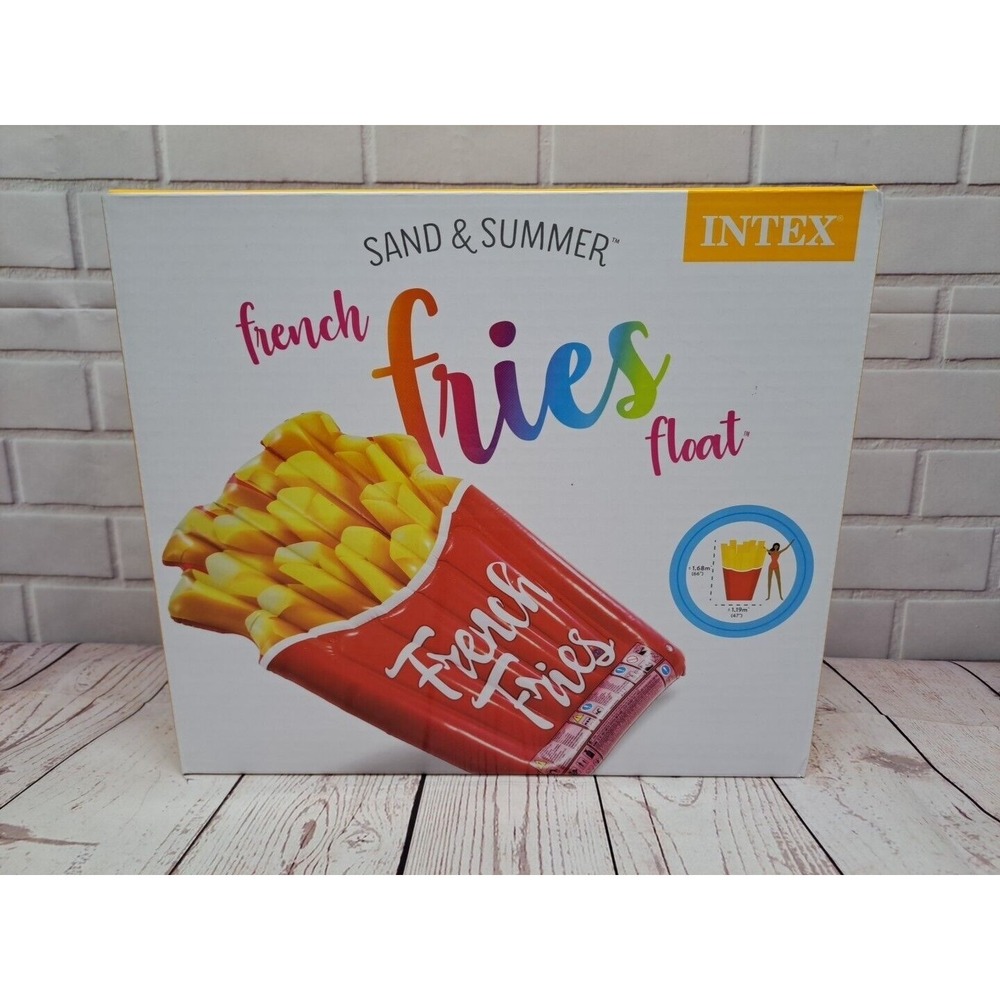 NIB Novelty French Fries Swimming Pool Beach & Lake Food Float Large Raft Intex